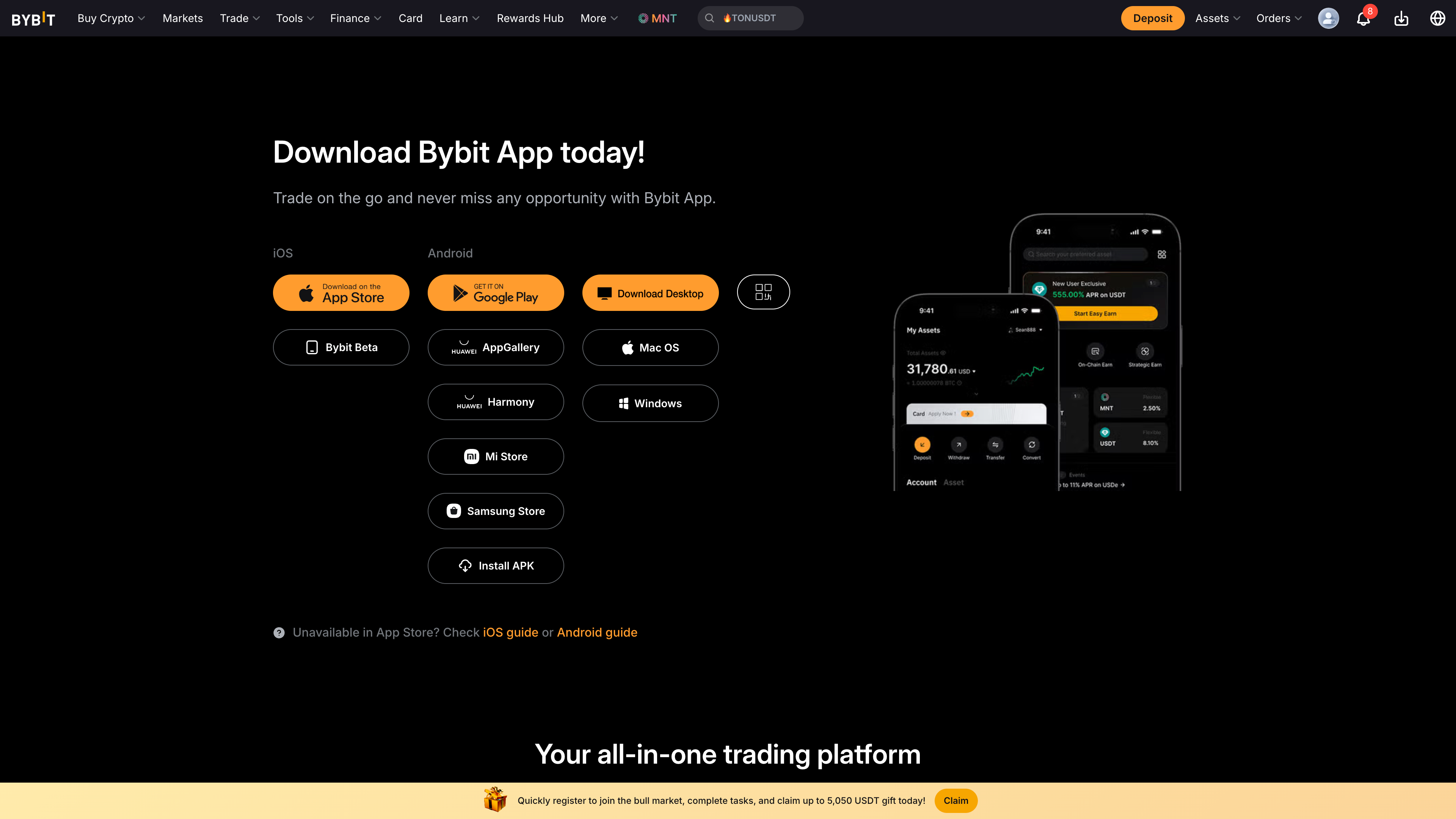 Log in to Bybit