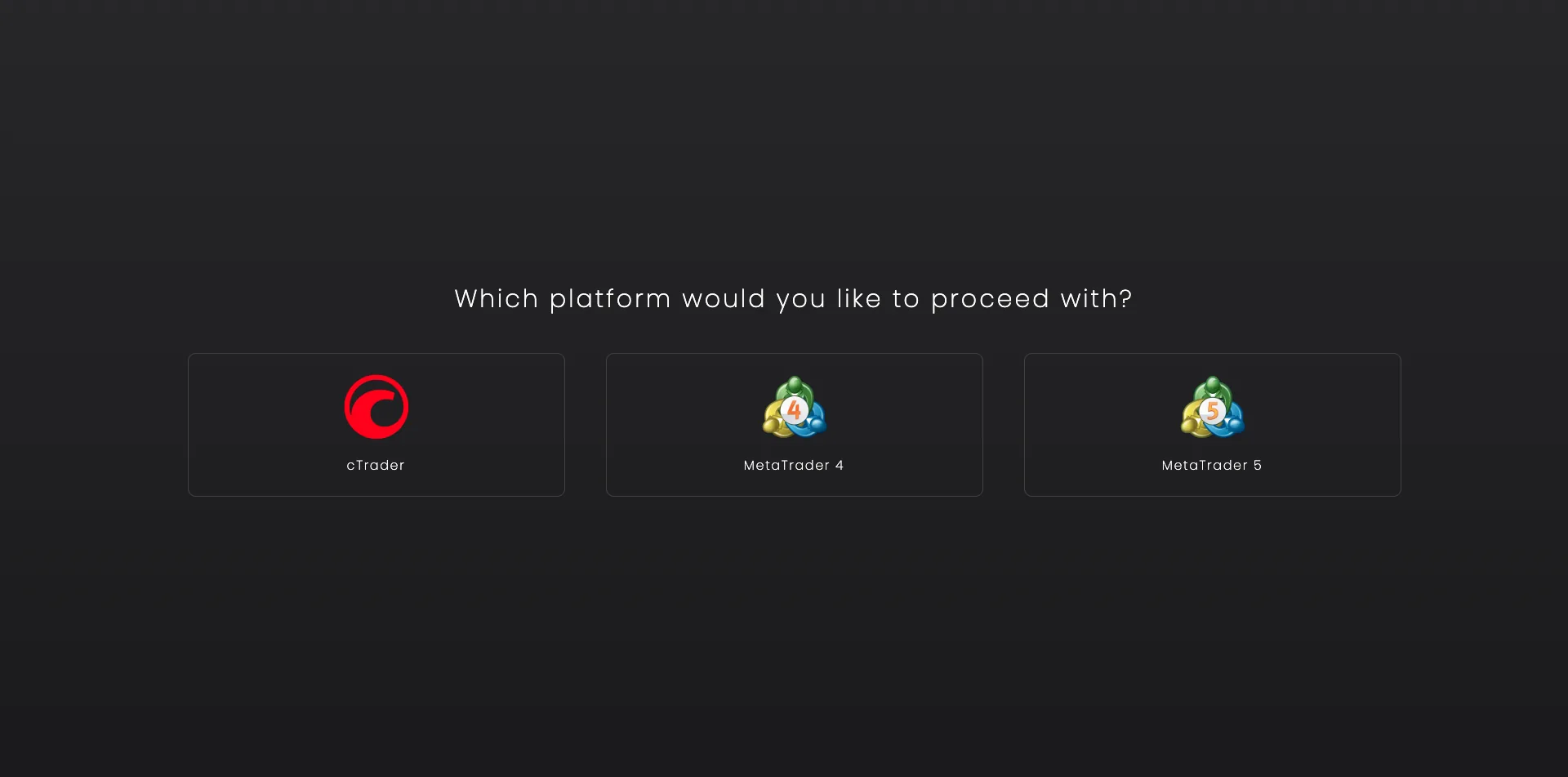 Add new account - choose cTrader