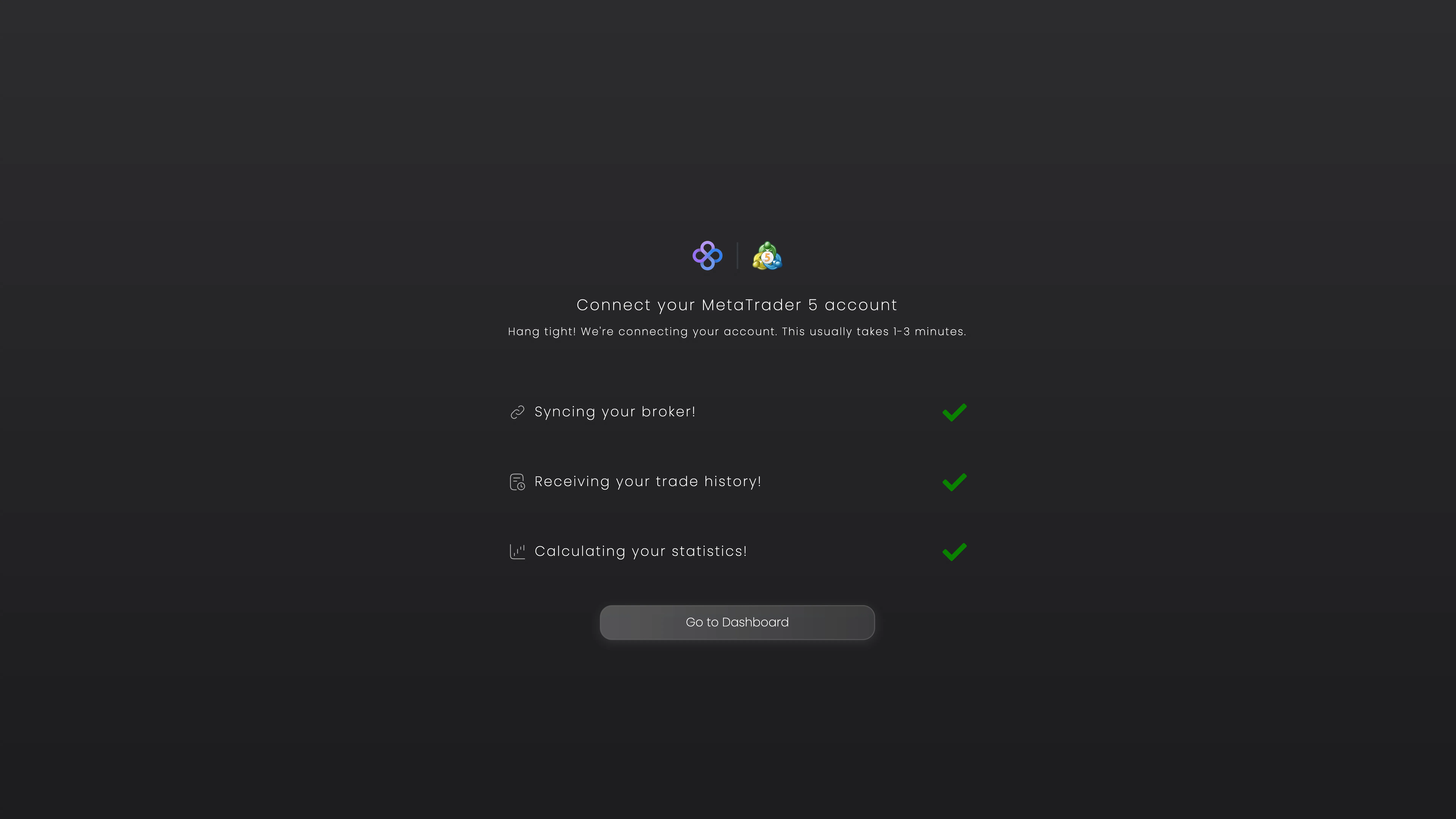 Sync progress steps