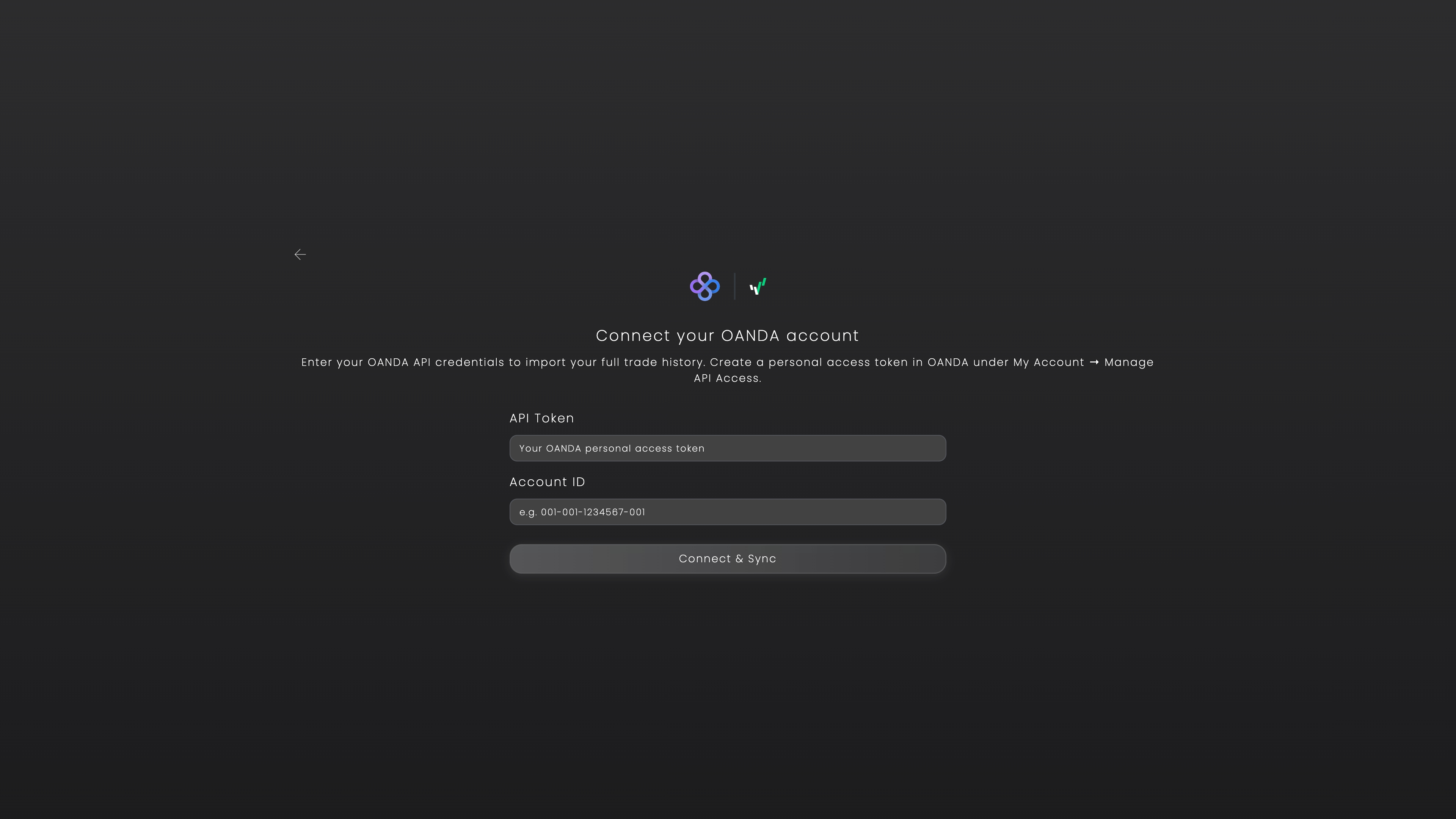TrackerFx - Connect your OANDA account