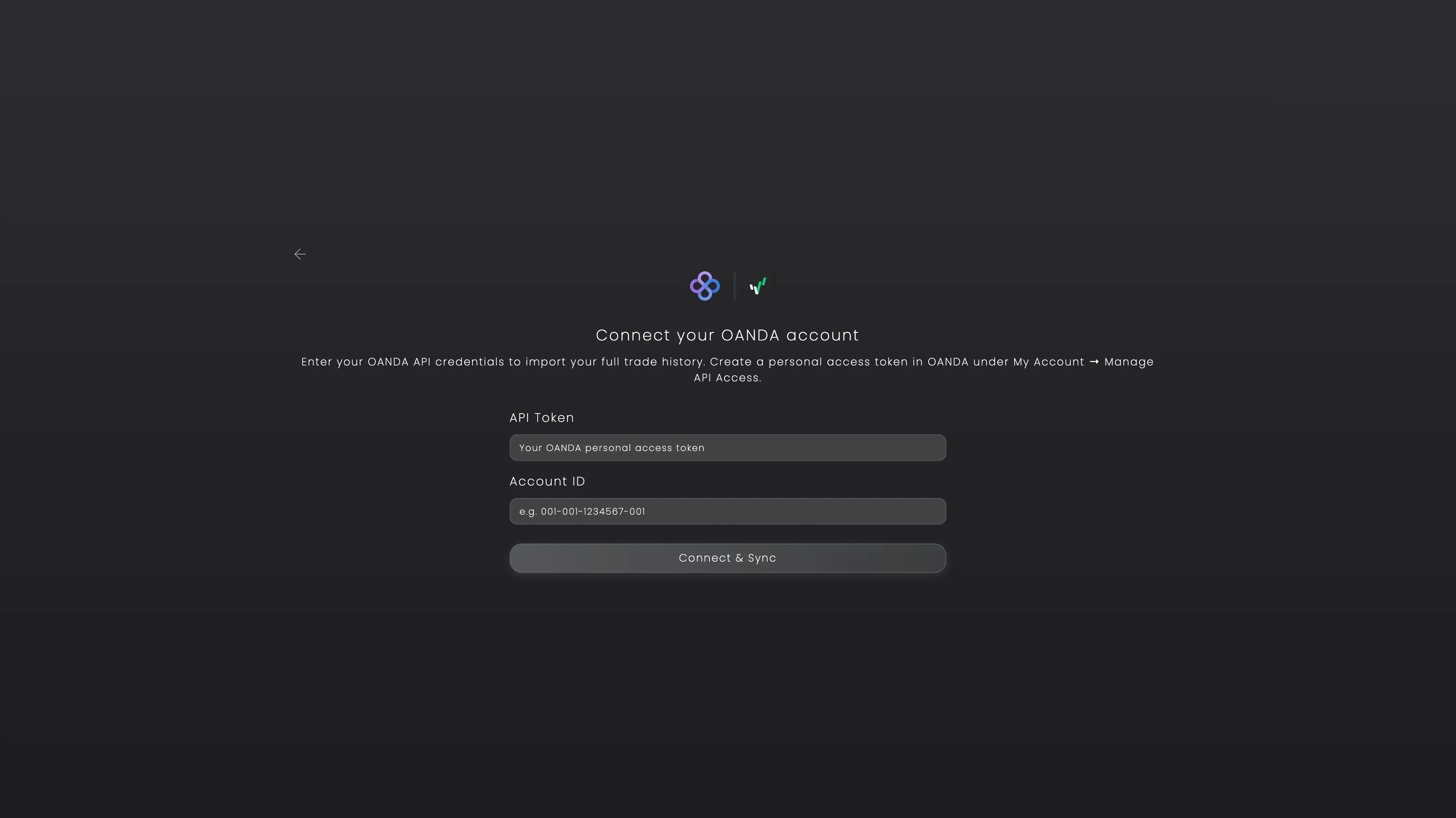 TrackerFx - Connect your OANDA account